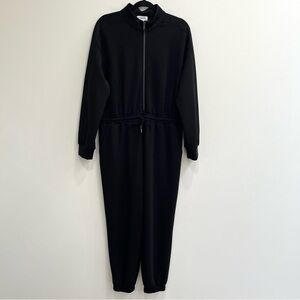 Evereve Kaia Utility Jumpsuit Zip Front Soft Jersey Stretch Comfy Size Large